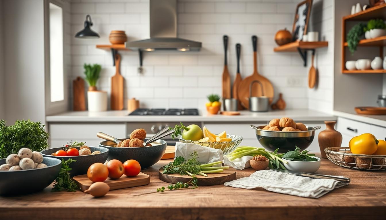 Freshly baked homemade cake in a kitchen setting