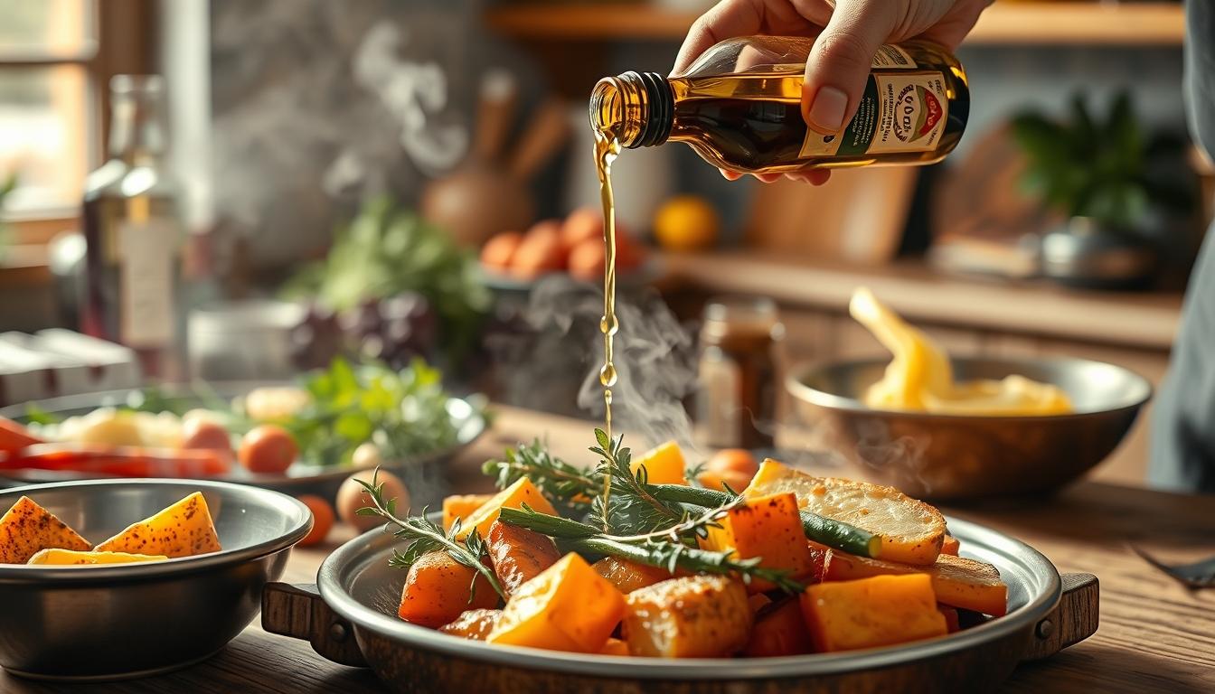 Measured baking ingredients prepared on a counter