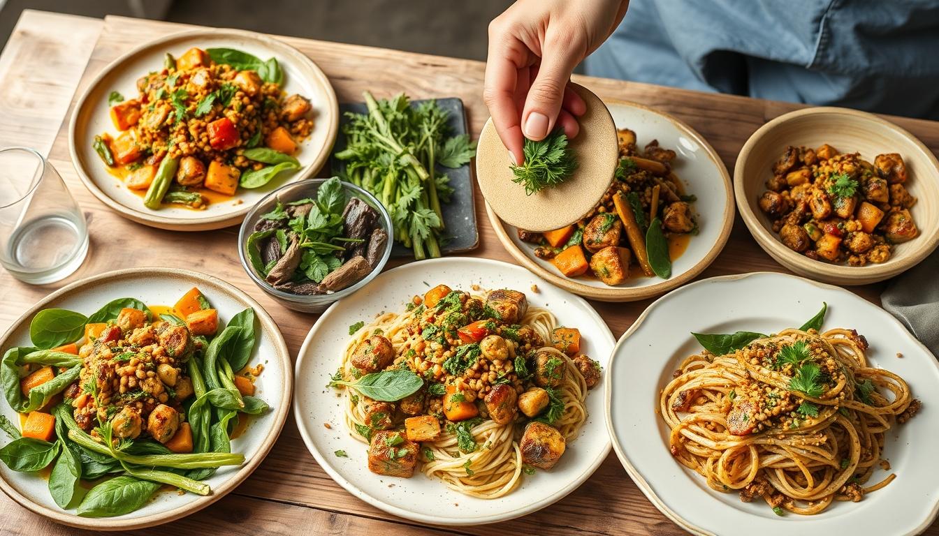 Fresh ingredients for healthy home cooking